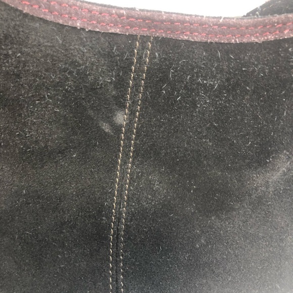 Vintage Hush Puppies Genuine Suede Hobo style purse bag 1980s Throwback - Picture 13 of 16